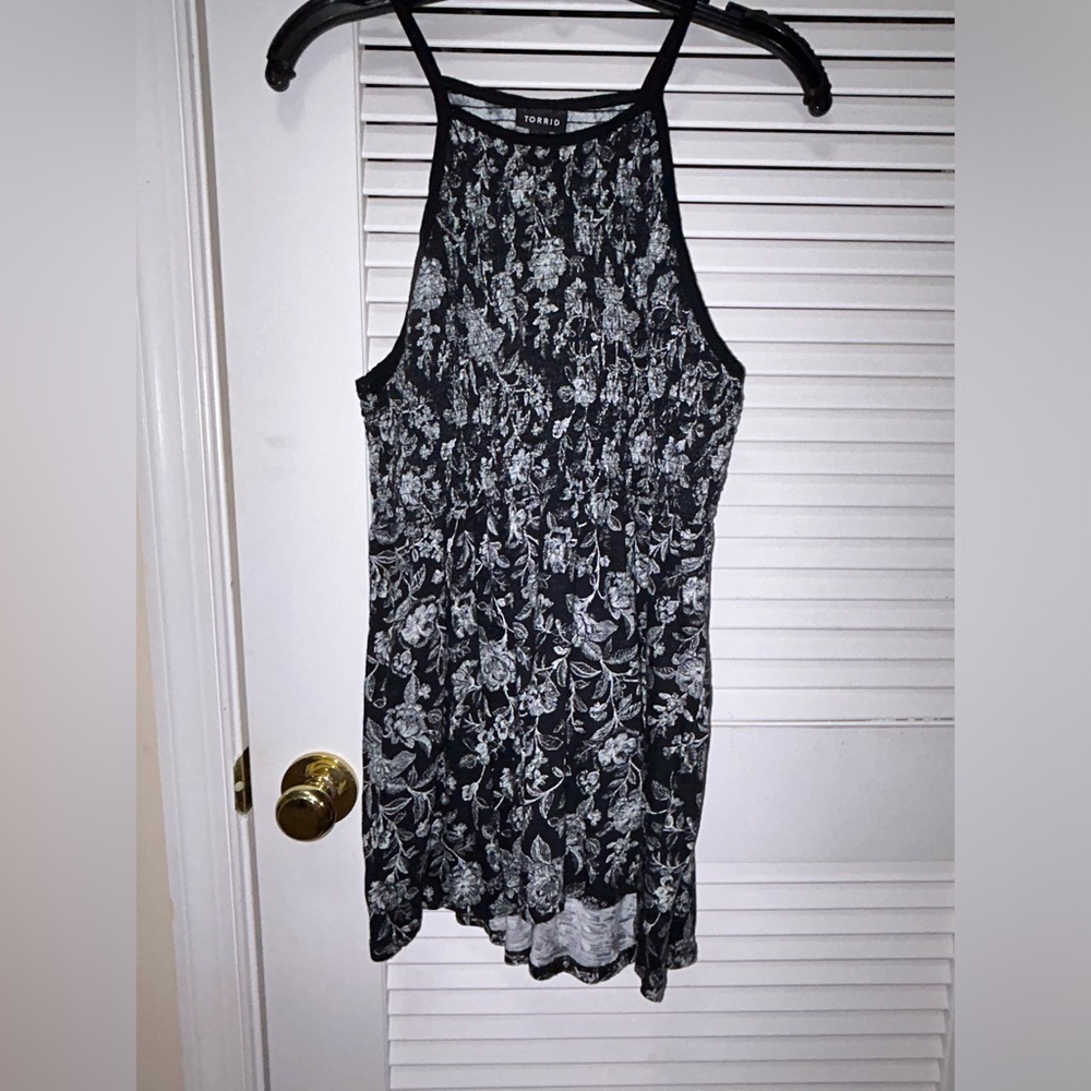 Super Soft Smocked High Neck Babydoll Top - Picture 4 of 4